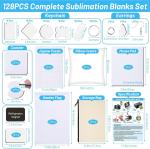 128-Piece Sublimation Blanks Crafting Kit