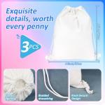 RAINFLOW 3-Pack Sublimation Blank Drawstring Bags