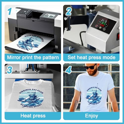 Lzerking Sublimation Paper 8.5x11 Inch 125gsm 400 Sheets - Ideal for DIY Sublimation Printing