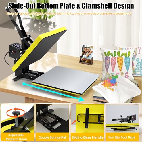 15x15 Clamshell Sublimation Printer for T-Shirts & More