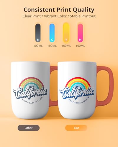 Hiipoo Sublimation Ink Bottles for Inkjet Printer Transfer