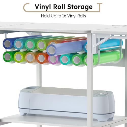 3 Tier Heat Press Table with Vinyl Roll Holder