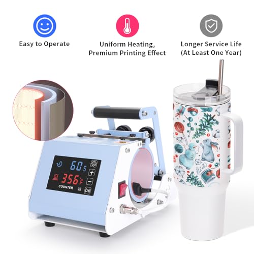 Blue Mini Tumbler Heat Press Machine for Sublimation