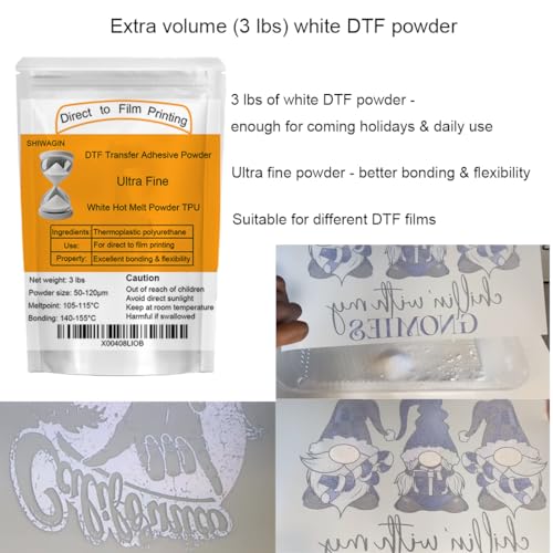 Ultra Fine 3 lbs DTF Transfer Sublimation Powder
