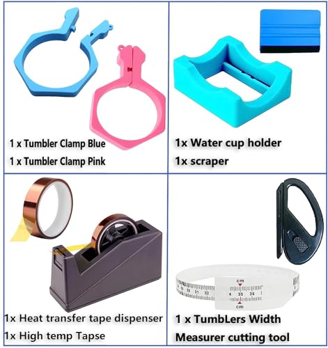 Majreey Sublimation Tumbler Clamp Tool with Heat Tape