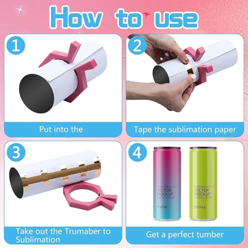 Majreey Sublimation Tumbler Clamp Tool with Heat Tape