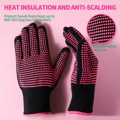 Teenitor Heat Resistant Silicone Gloves for Hair Styling