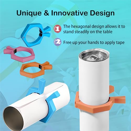 3pc 20oz Sublimation Blank Tumblers with Clamps & Tape