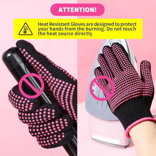 Teenitor Heat Resistant Silicone Gloves for Hair Styling