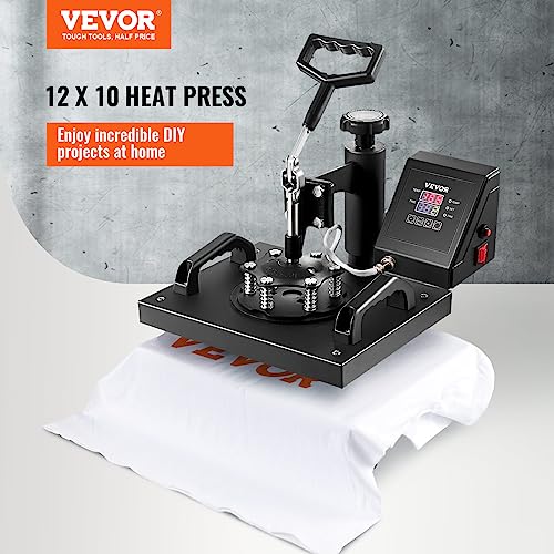 VEVOR 12x10Inch T-Shirt Heat Press Machine/Sublimation Printer