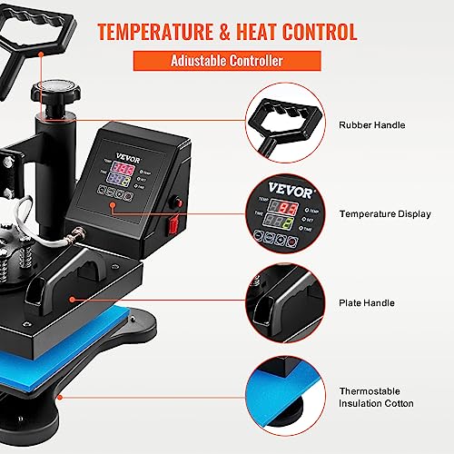 VEVOR 12x10Inch T-Shirt Heat Press Machine/Sublimation Printer