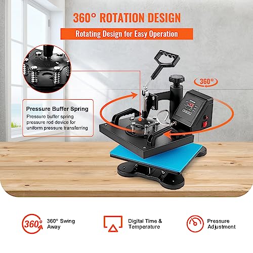 VEVOR 12x10Inch T-Shirt Heat Press Machine/Sublimation Printer