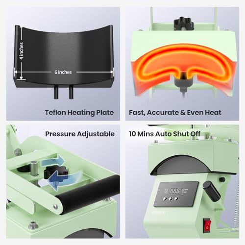 Sublimation Cap Press Machine with Precise Temp Control