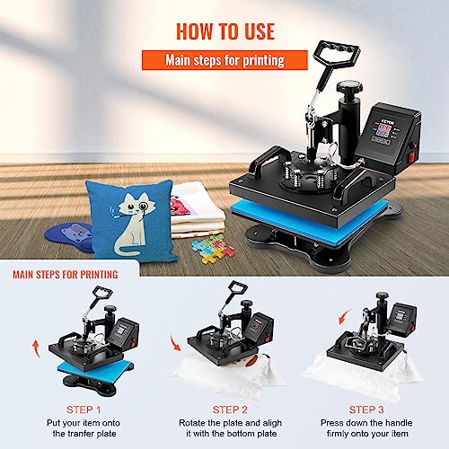 VEVOR 12x10Inch T-Shirt Heat Press Machine/Sublimation Printer