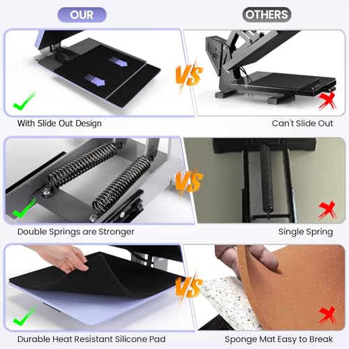 Slide Out Heat Press Machine for Sublimation Printing