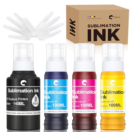 Hiipoo 440ML Sublimation Ink for Epson Inkjet Printers