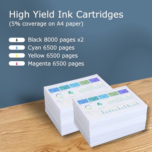 Usehoti 502 Ink Replacement for Epson Printer, 5-pack