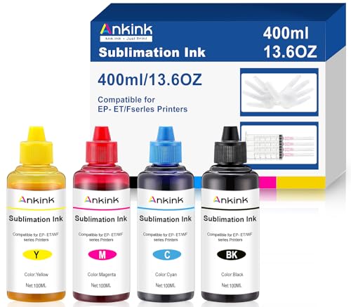 Ankink Sublimation Ink Bottles for Ecotank Heat Press