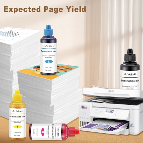 Ankink Sublimation Ink Bottles for Ecotank Heat Press