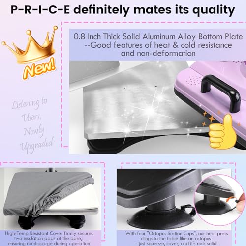 5-in-1 Sublimation Heat Press Machine for T-Shirts & More