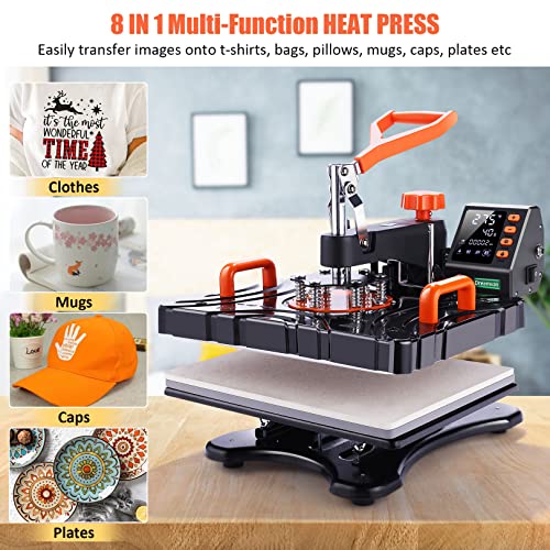 DREAMVAN 8 in 1 Sublimation Heat Press Machine