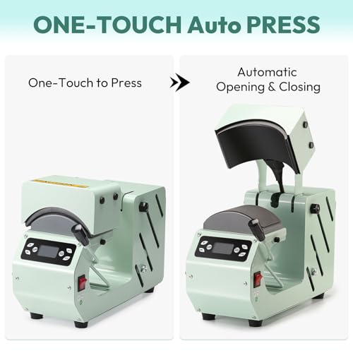 OFFNOVA Auto Hat Heat Press Machine with Interchangeable Platens
