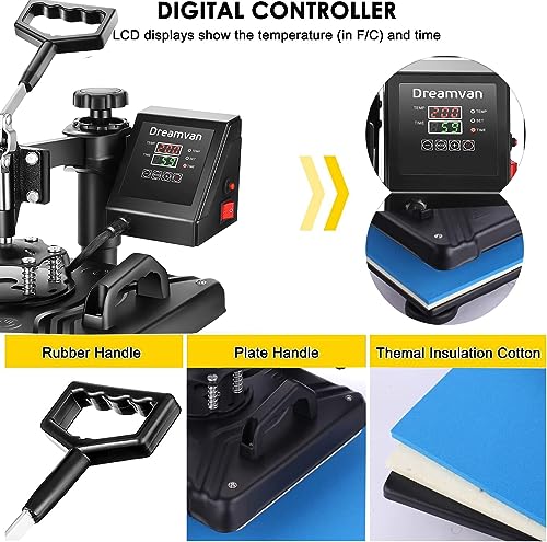 5 in 1 Multifunctional Sublimation Heat Press Machine