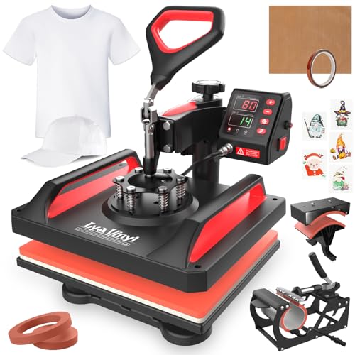 5 in 1 Combo Heat Press Machine - 12x15" Sublimation