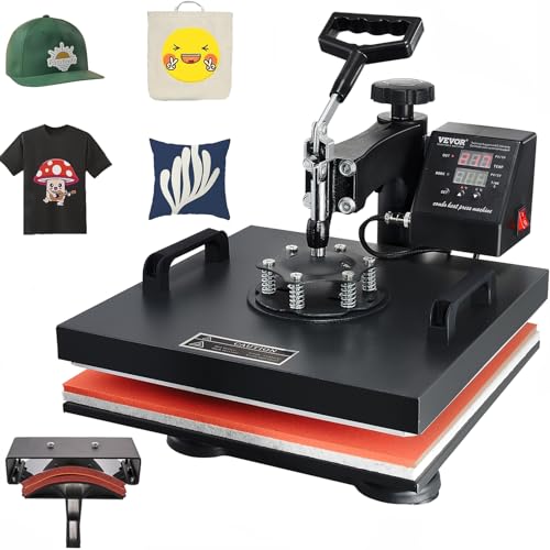 VEVOR 2 in 1 15x15 Sublimation Heat Press Combo