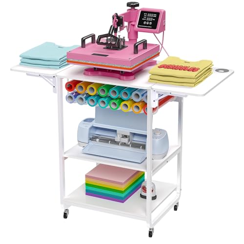 3 Tier Heat Press Table with Vinyl Roll Holder