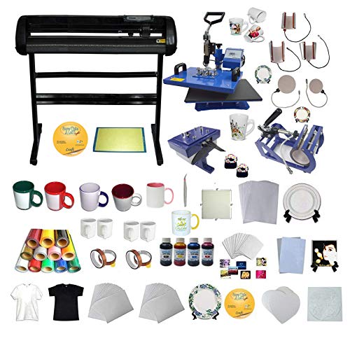 8in1 Sublimation Printer Bundle with Cutting Plotter and Accessories