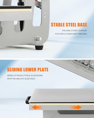 CREWORKS Auto Open Heat Press Machine, 16"x20" 1600W Sublimation Printer