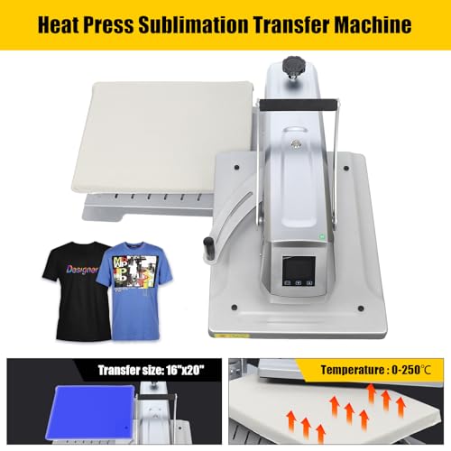 16"x20" US Magnetic Semi-Automatic Heat Press Machine - 5 in 1 Digital Sublimation