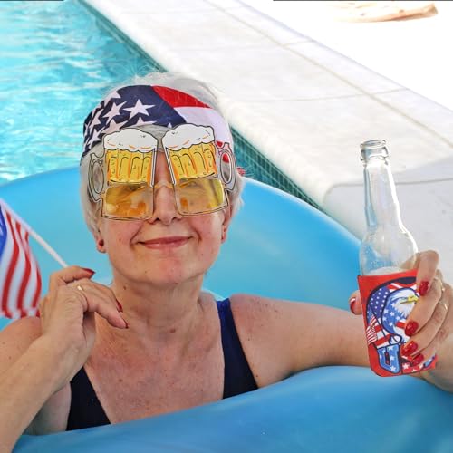 4th of July Patriotic Sublimation Can Cooler Sleeve