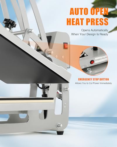 CREWORKS Auto Open Heat Press Machine, 16"x20" 1600W Sublimation Printer
