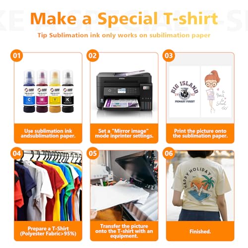 SUPERSUBINK Sublimation Ink for Epson Printers Heat Press