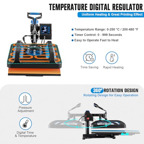 Topdeep Pro 8-in-1 Combo Sublimation Printer Press