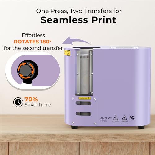 GO2CRAFT Auto Seamless Tumbler Heat Press Machine (Purple)