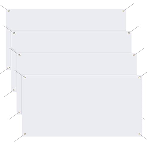 Set of 4 Large Blank Sublimation Banners with Ropes