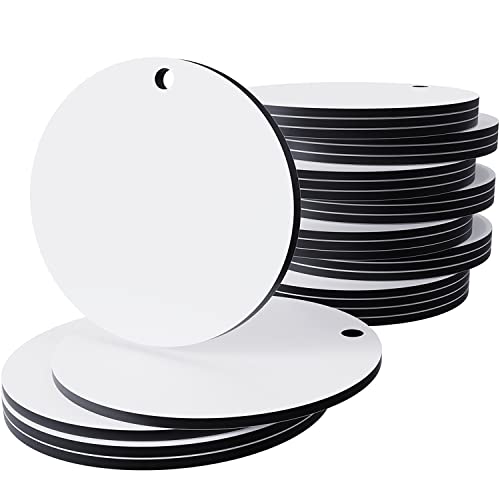 30 Sublimation Ornament Blanks - Round Pendants Bulk