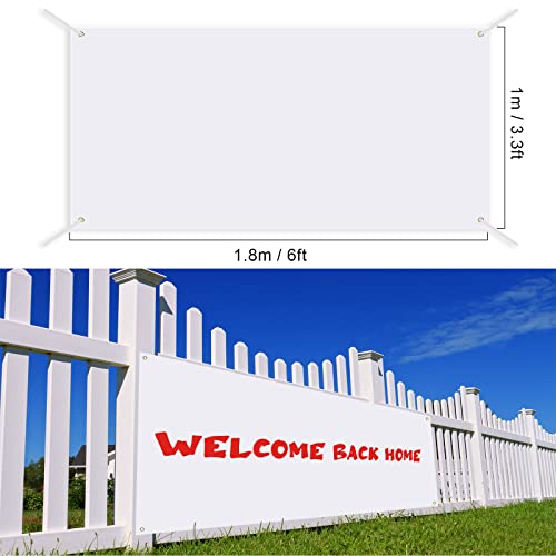 Set of 4 Large Blank Sublimation Banners with Ropes