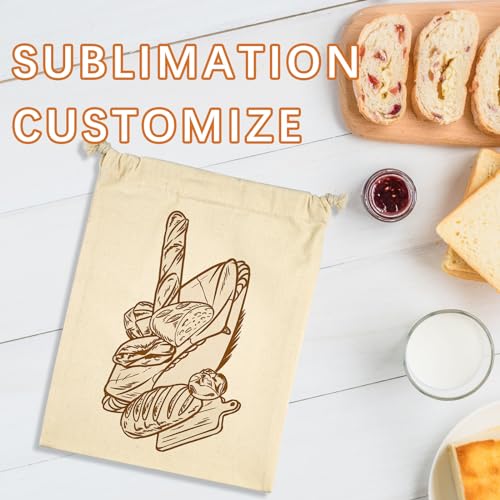 10PCS Sublimation drawstring bag canvas Heat Press DIY