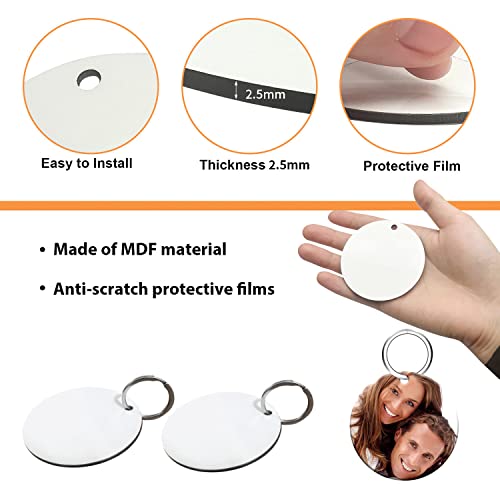 30 Sublimation Ornament Blanks - Round Pendants Bulk