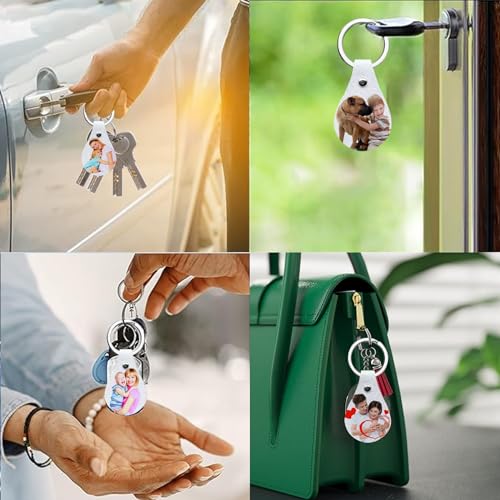 30 Sublimation Keychain Blanks Making Kits with Glitter