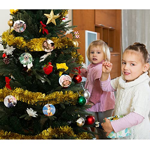 30 Sublimation Ornament Blanks - Round Pendants Bulk