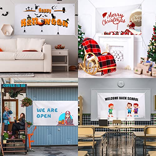 Set of 4 Large Blank Sublimation Banners with Ropes