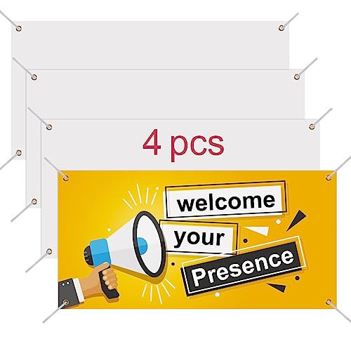 4 Pack Sublimation Blank Banners for DIY Decoration