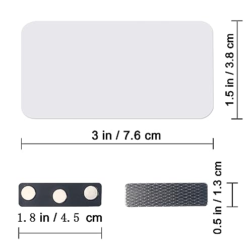 20 Magnetic Backing Sublimation Name Tags Round Corner