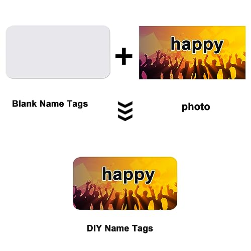 20 Magnetic Backing Sublimation Name Tags Round Corner