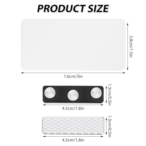 30 Pack Aluminium Name Tags with Magnetic Backing